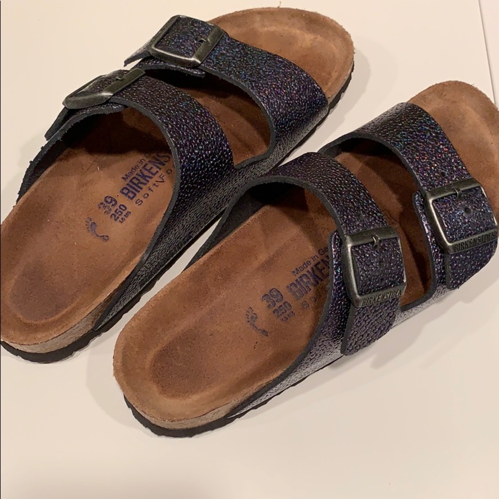 Birkenstock Arizona Asphalt Pebble size 8